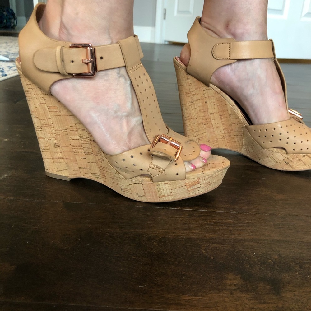 Sam Edelman nude wedge sandals